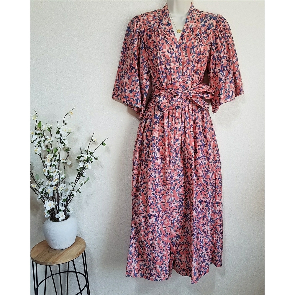 MIRTH Hyannis Caftan Dress in Geranium Pink